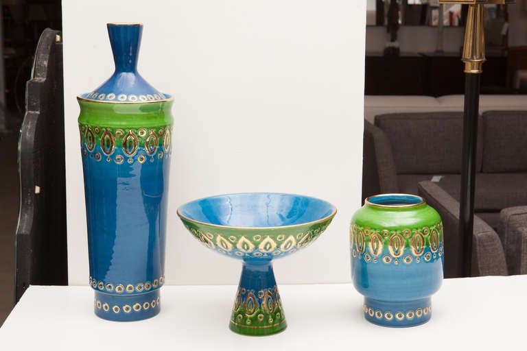 3 Piece Ceramic Set by Bitossi for Rosenthal