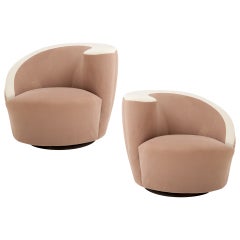 Pair of Vladimir Kagan Nautilus Chairs, SALE