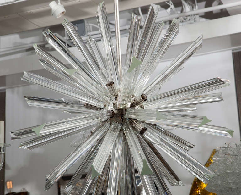 Italian Crystal Sputnik Chandelier by Venini for Camer, SALE