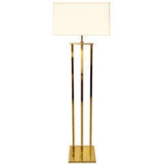 Modernist Brass Floor Lamp by Laurel
