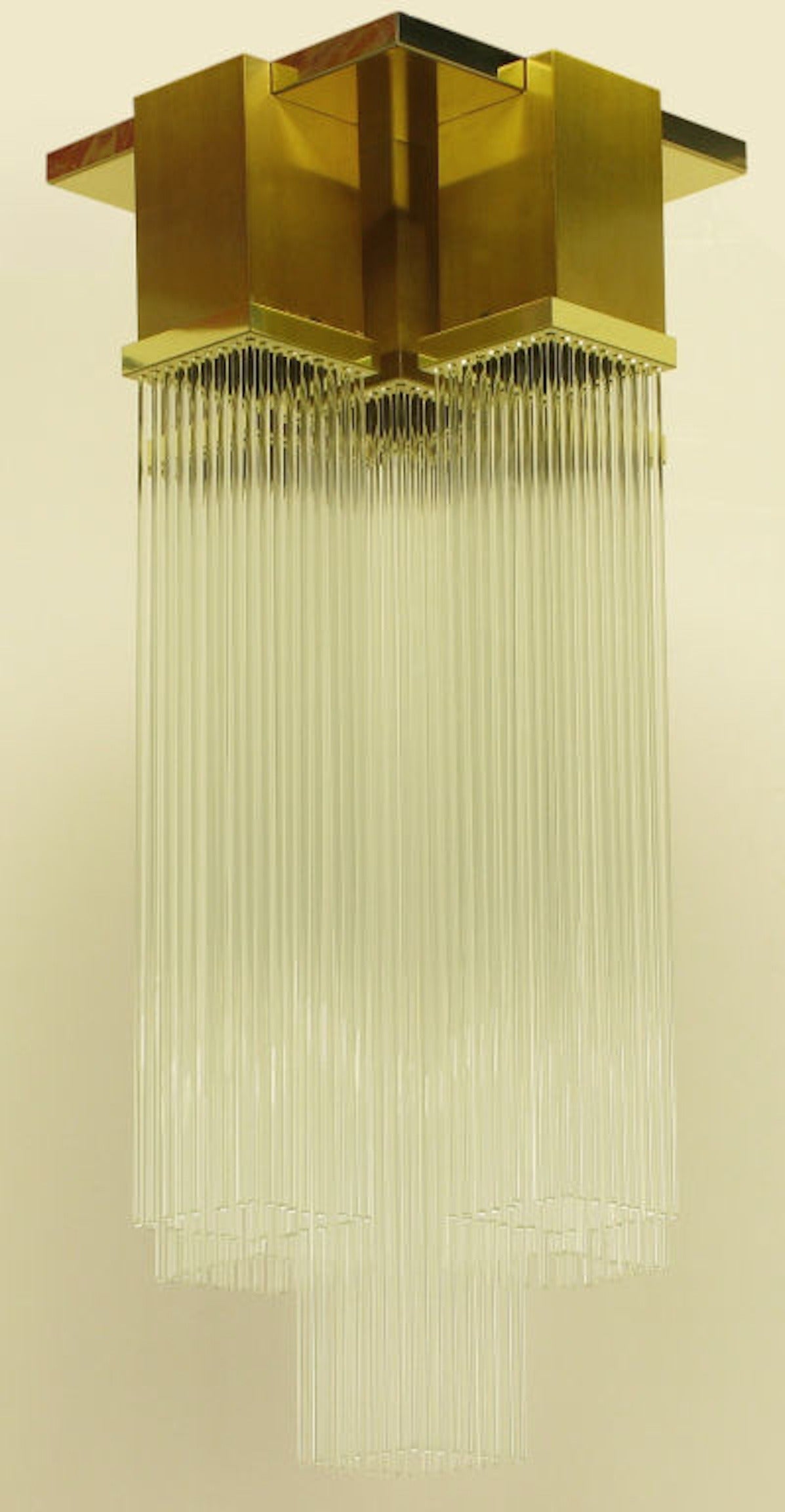Modern Gaetano Sciolari for Lightolier Glass Rod Flushmount