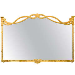 French 1940s Carved and Gilded Mirror 8