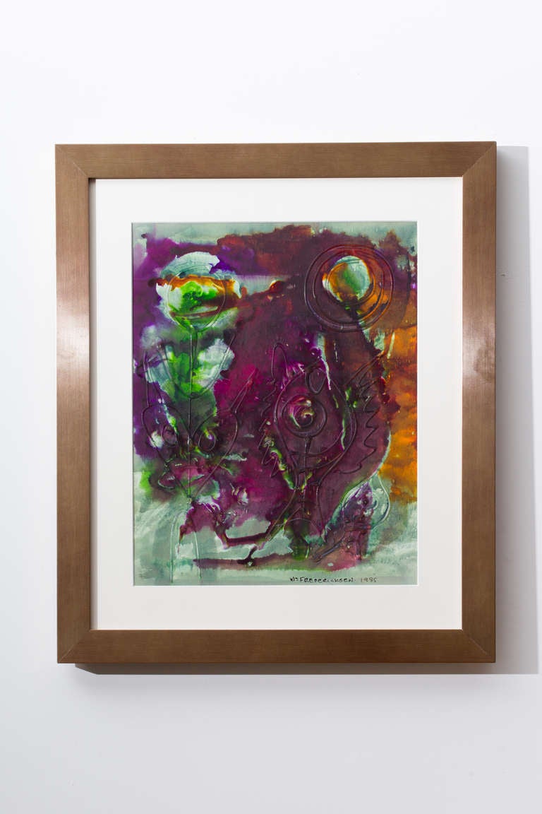 Mixed Media Abstract by William Fredericksen, 1985