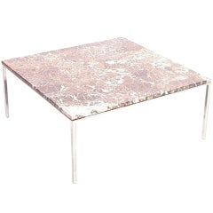 Chrome and Marble Coffee Table by Nico Zographos