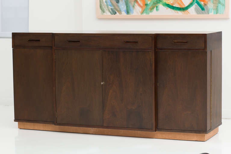 Mid-Century Modern Edward Wormley Walnut Sideboard for Dunbar