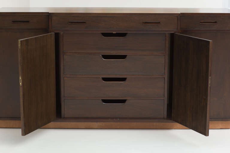 American Edward Wormley Walnut Sideboard for Dunbar