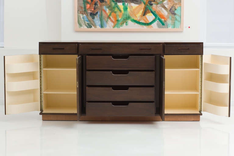 Edward Wormley Walnut Sideboard for Dunbar In Excellent Condition In New York, NY