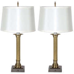 Pair of French 1940's Neoclassical Lamps