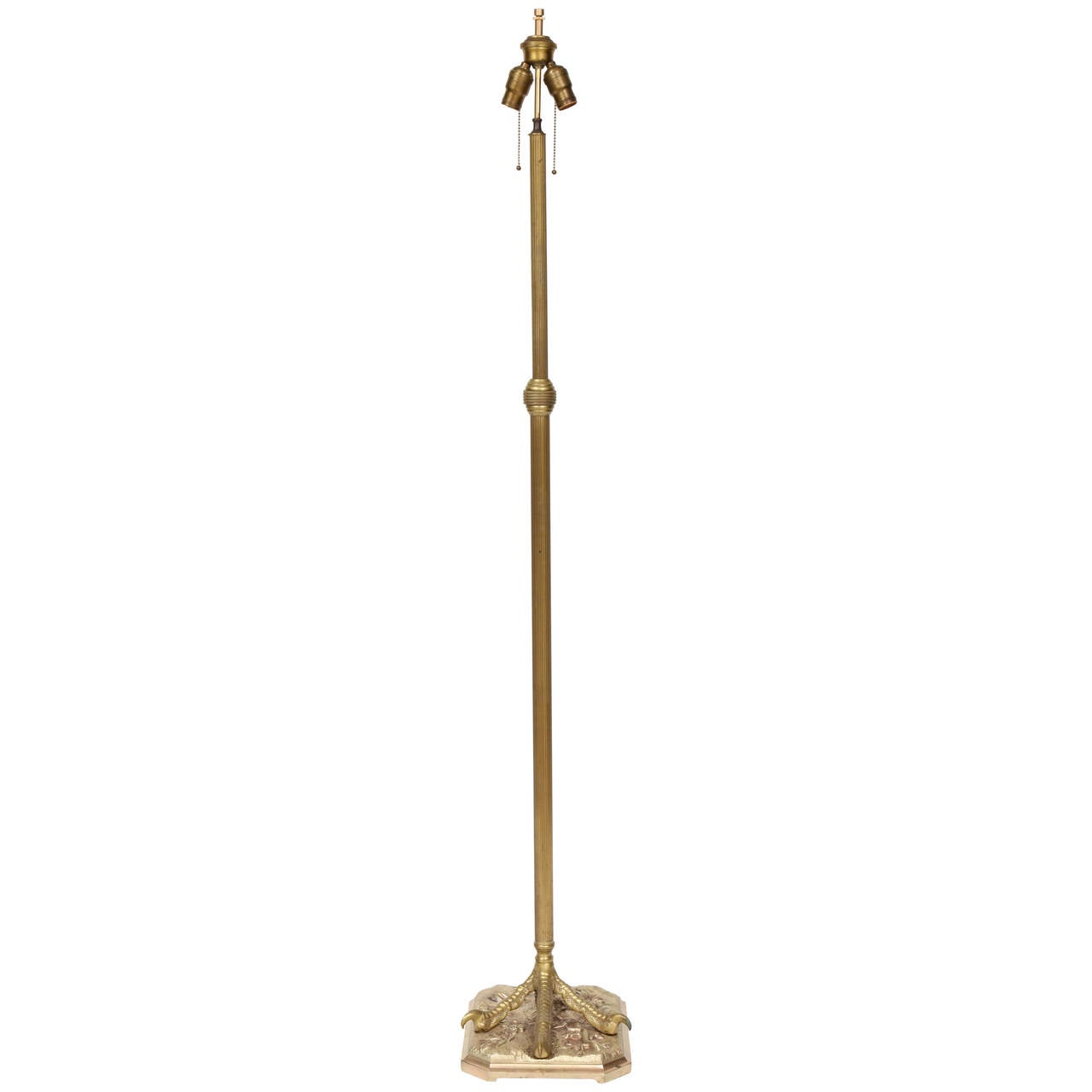 Floor Lamp With Bird Talon For At 1stdibs French Art Nouveau Bird Talon Brass Floor Lamp