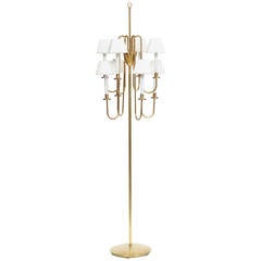 Parzinger Style Brass Floor Lamp