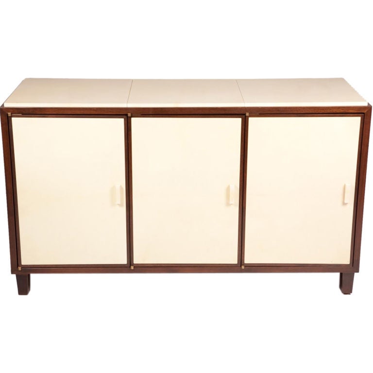 Walnut and Parchment Credenza by Mattaliano/Holly Hunt