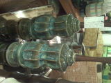PAir of Danish Modern Blue/Green Ceramic Lamps