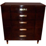 Vintage John Widdicomb Ebonized Walnut 5 Drawer Dresser