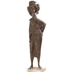 Vintage Rare 1959 "Roma" Bronze Sculpture by Milton Hebald