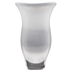 Orrefors Crystal Vase with Bubble Inclusion by Sam Pahngrut