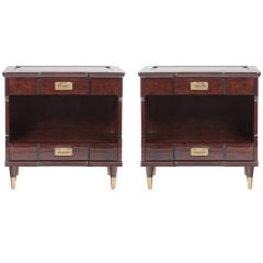 Vintage Pair of Walnut Night Stands by John Widdicomb
