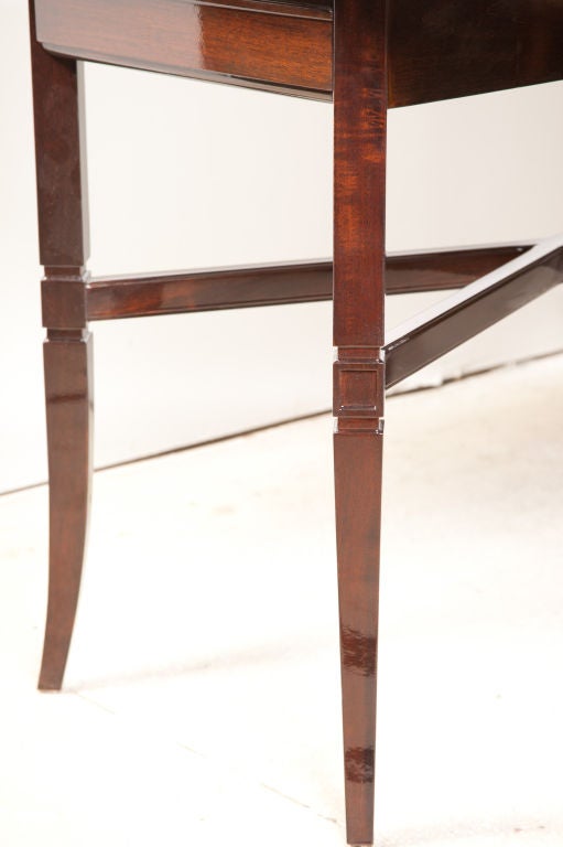Tommi Parzinger Mahogany Dining Table In Excellent Condition In New York, NY