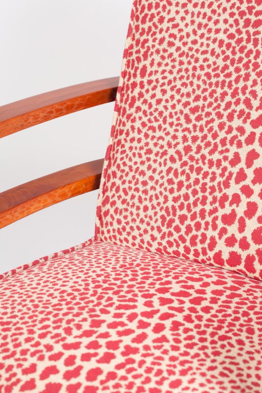 Pair of Art Deco Club Chairs in Leopard Chenille 1