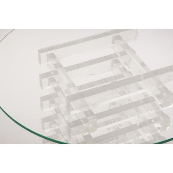 American Stacked Lucite Bar Side Table