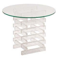 Stacked Lucite Bar Side Table