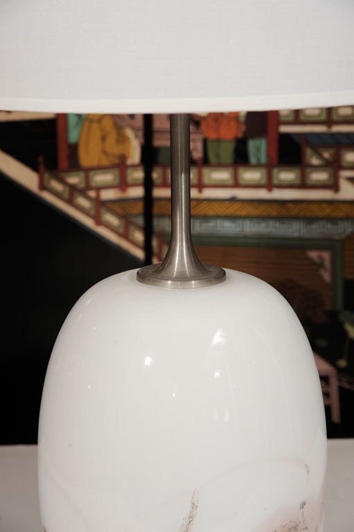 Glass Pair of Michael Bang for Holmegaard Ovoid Lamps