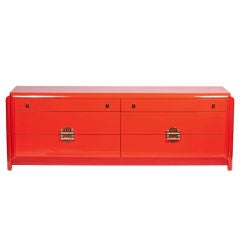 Vintage Poppy Orange Dresser by Romweber