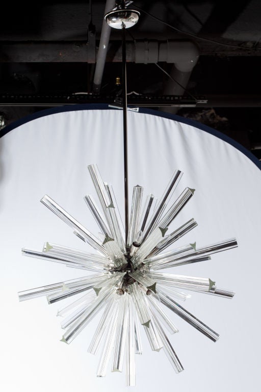 Sputnik Crytal Prism Chandelier by Venini for Camer