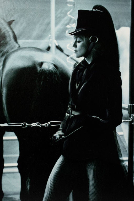 Madonna with Black & White Horses by Steven Klein