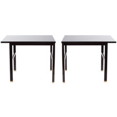 Pair of Mahogany Sidetables by Edward Wormley for Dunbar