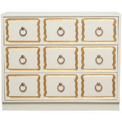 Dorothy Draper White Lacquer Espana Chest