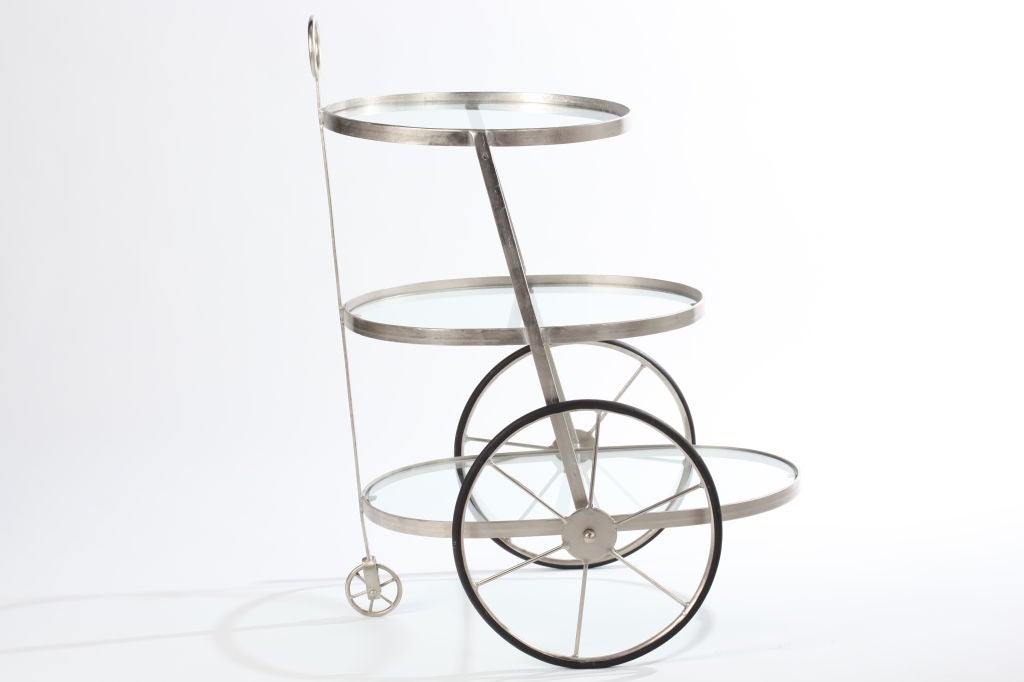 Art Deco 3 Tier Bar Cart