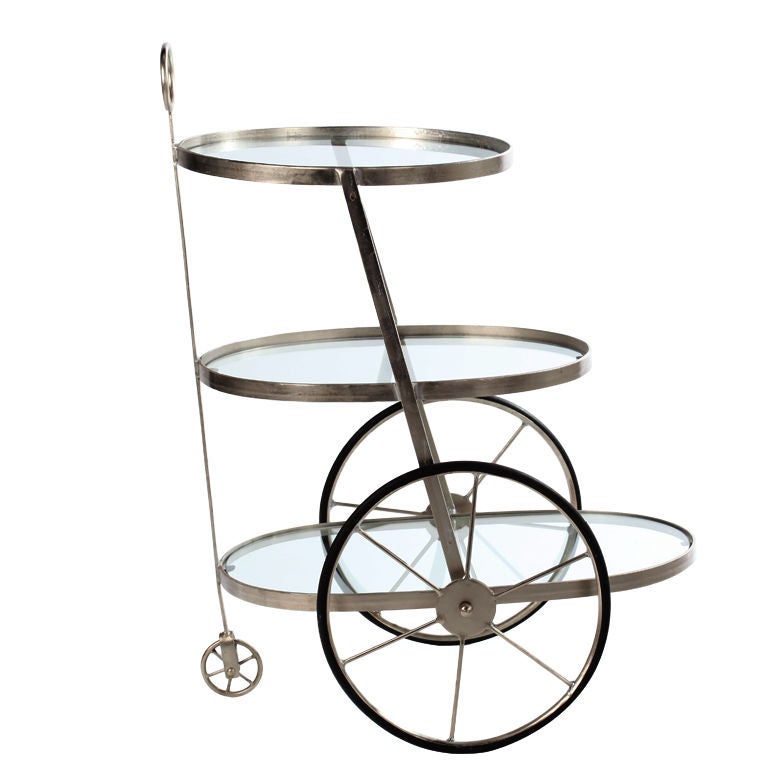 Art Deco 3 Tier Bar Cart