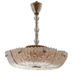 Large 8 Panel Crystal Chandelier by Carl Fagerlund for Orrefors