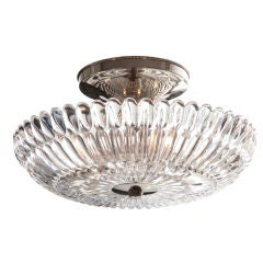 Crystal Petal Semi Flushmount Fixture by Orrefors