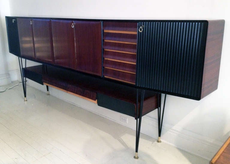 Mid-Century Modern Huge Osvaldo Borsani Style Sideboard