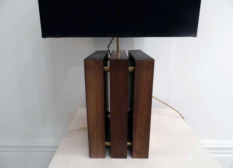 Walnut Large Italian Table Lamps For Sale