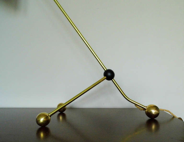 Brass Italian Adjustable Table Lamp For Sale