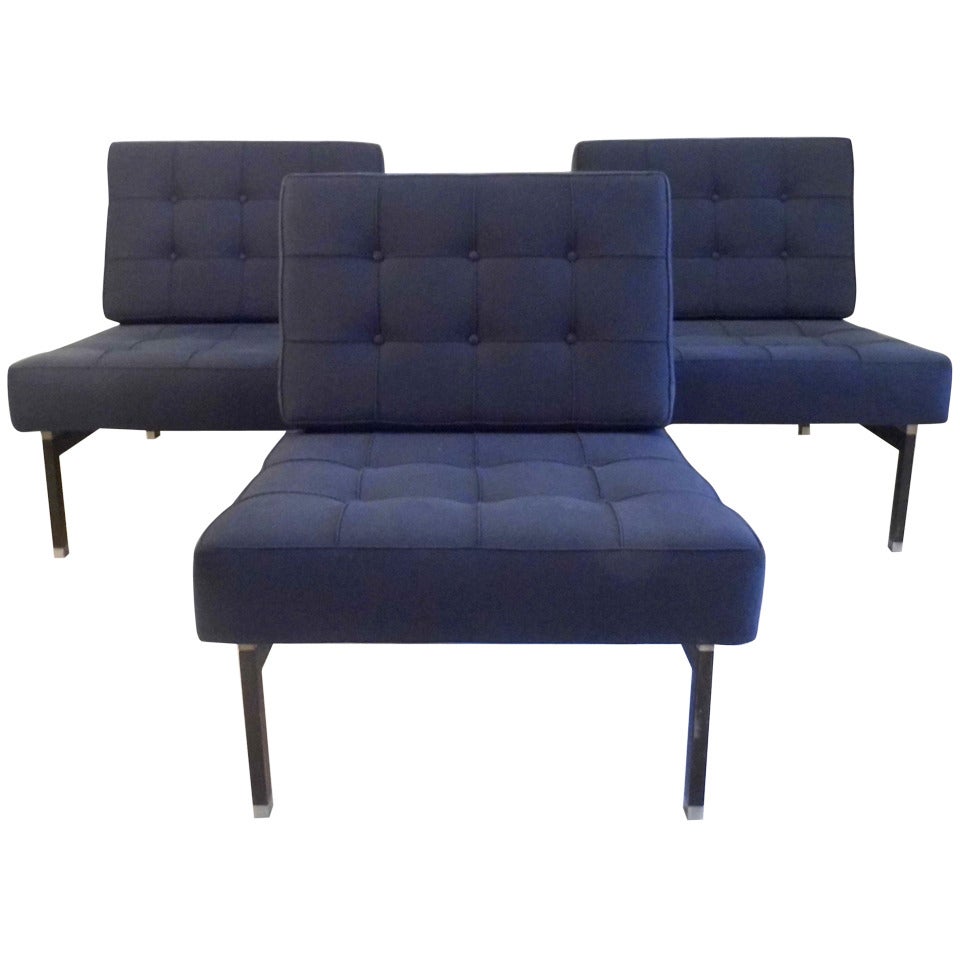 Three Ico Parisi Lounge Chairs For Sale