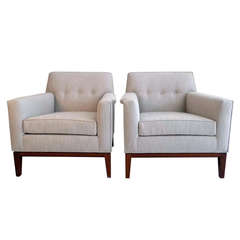 Pair of Lounge Armchairs by E. Wormley