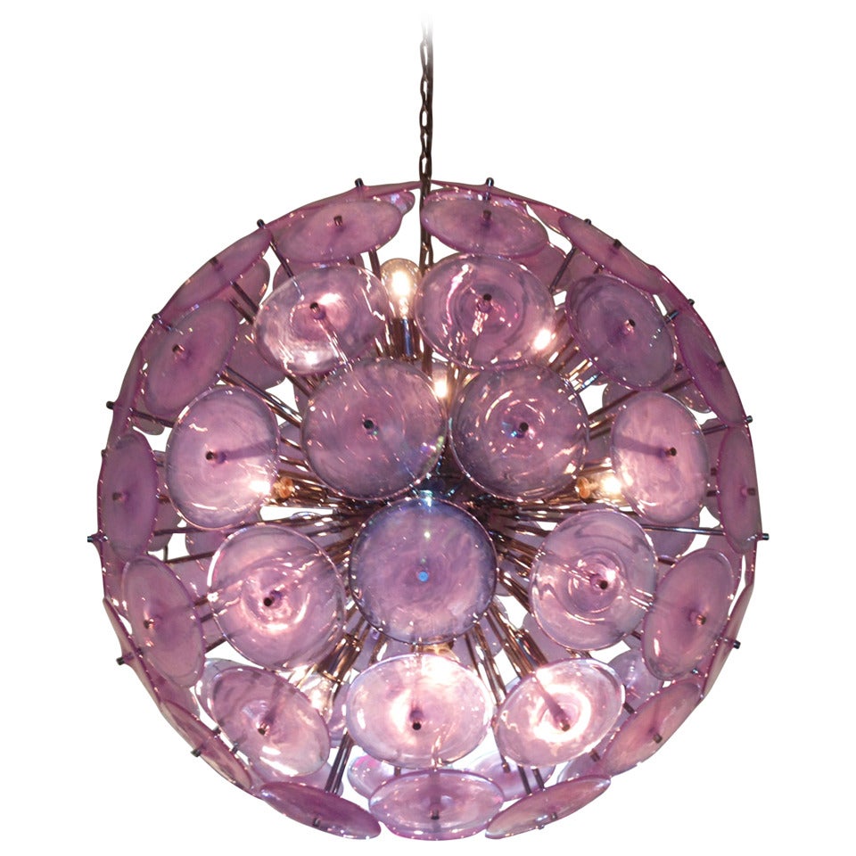 Large Vistosi Glass Sputnik Chandelier