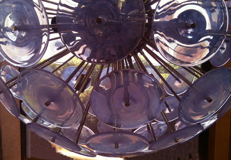 Mid-Century Modern Large Vistosi Glass Sputnik Chandelier