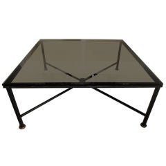 French Wrought Iron Square Coffee Table