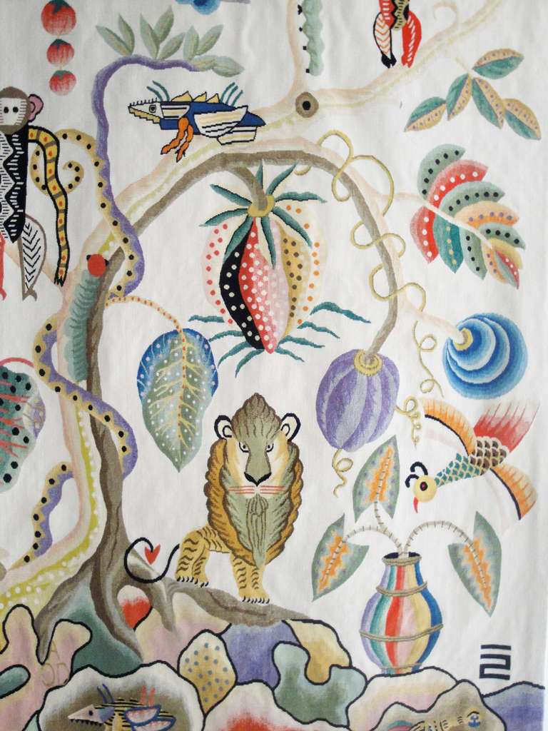 Modern Jambala Wool Tapestry by Kazumi Yoshida For Sale
