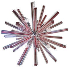 Red Murano Glass Chandelier 4