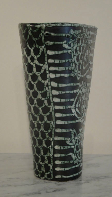 Hungarian Vase by Livia Gorka For Sale