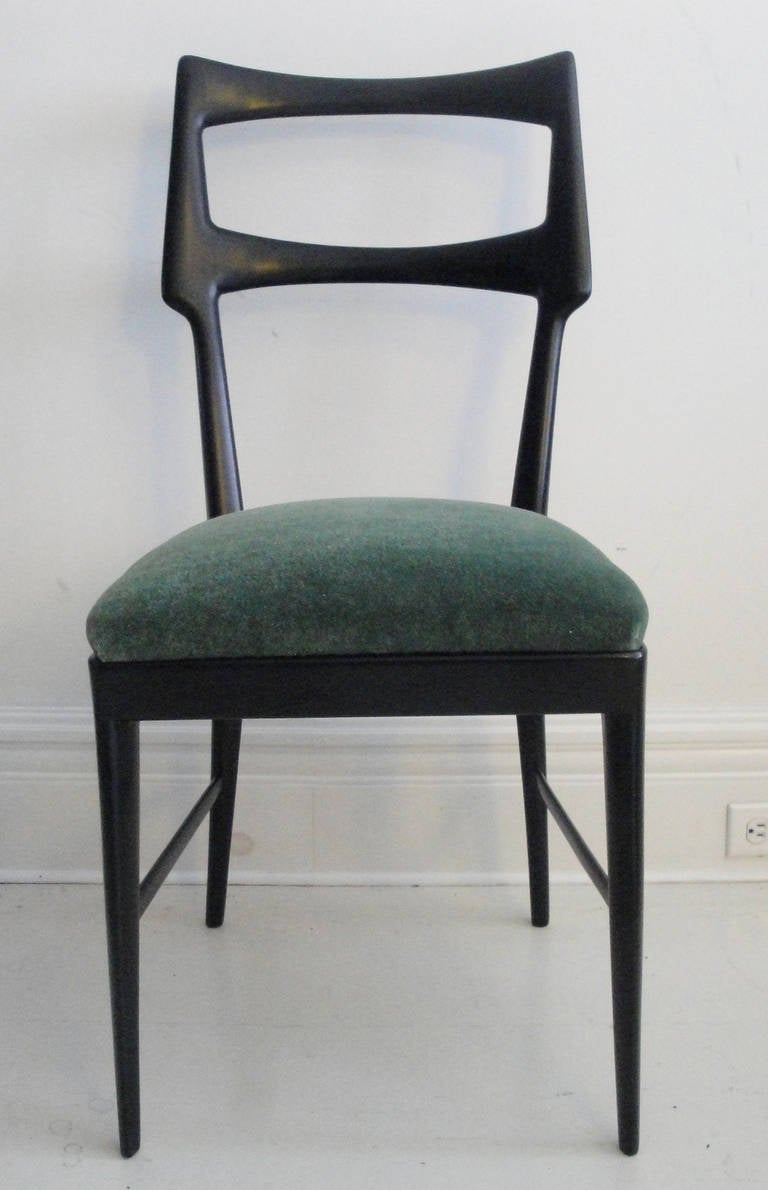 Italian Set of Six Vittorio Dassi Dining Chairs