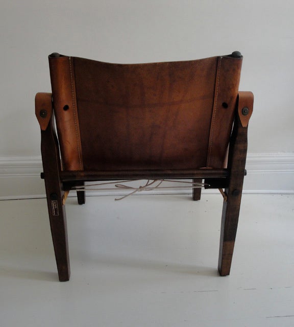 Pair of Leather Safari Chairs 2