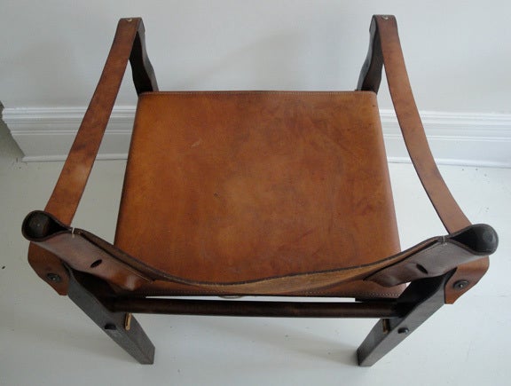 Pair of Leather Safari Chairs 3