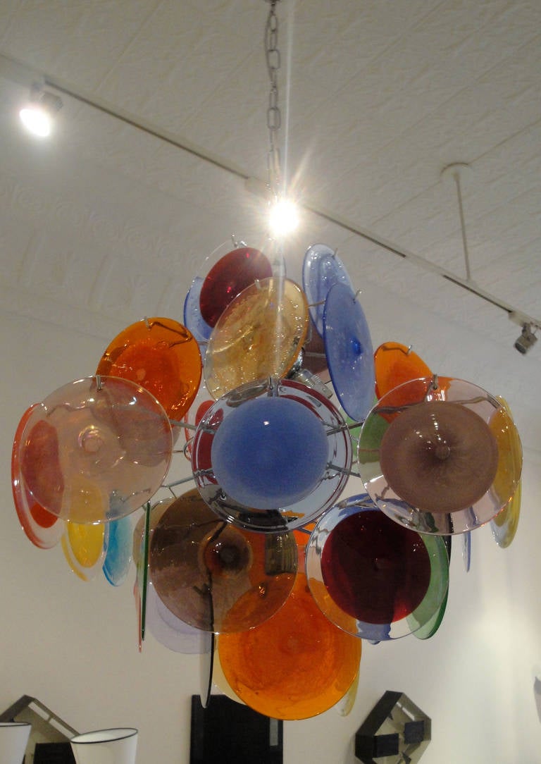 Italian Multi Color Murano Glass Chandelier