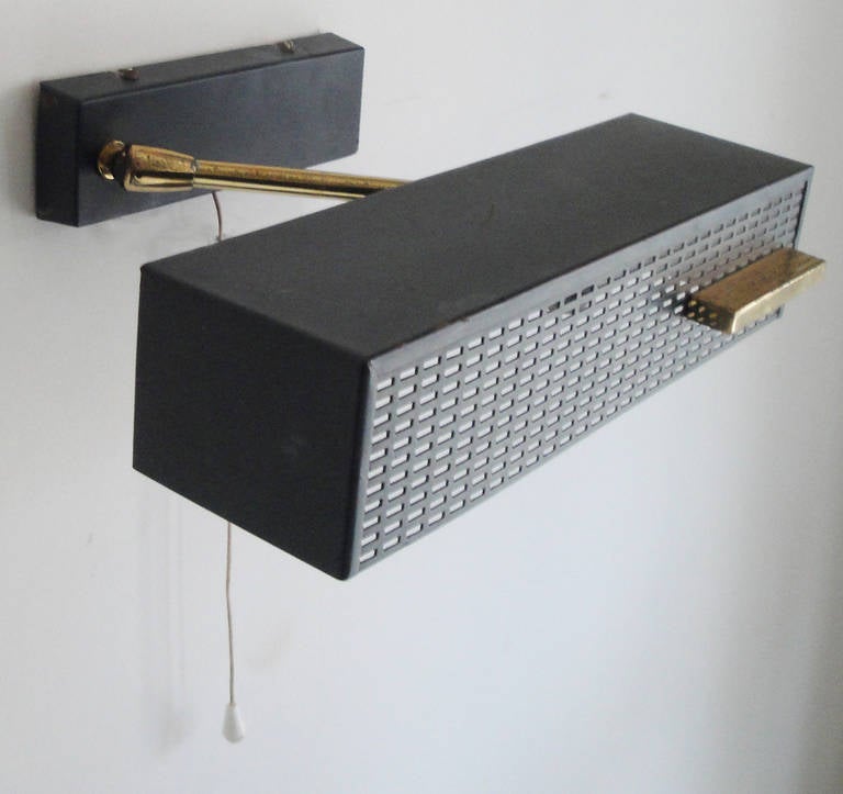 Pair of French Perforated Metal Sconces at 1stdibs